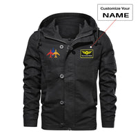 Thumbnail for Colourful 3 Airplanes Designed Cotton Jackets