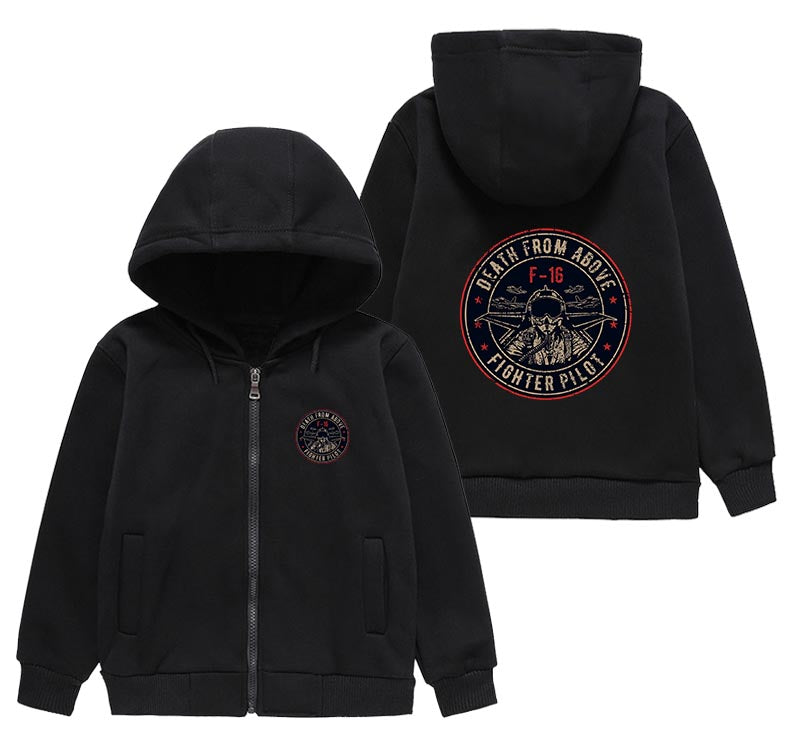 Fighter Jet 16 - Death From Above Designed "CHILDREN" Zipped Hoodies
