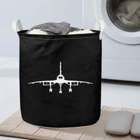 Thumbnail for Concorde Silhouette aviation design on durable fabric with reinforced handles laundry basket.
