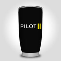 Thumbnail for Pilot & Stripes (2 Lines) Designed Tumbler Travel Mugs