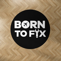 Thumbnail for Born To Fix Airplanes Designed Carpet & Floor Mats (Round)