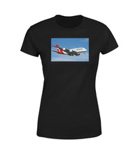 Thumbnail for Landing Qantas A380 Designed Women T-Shirts