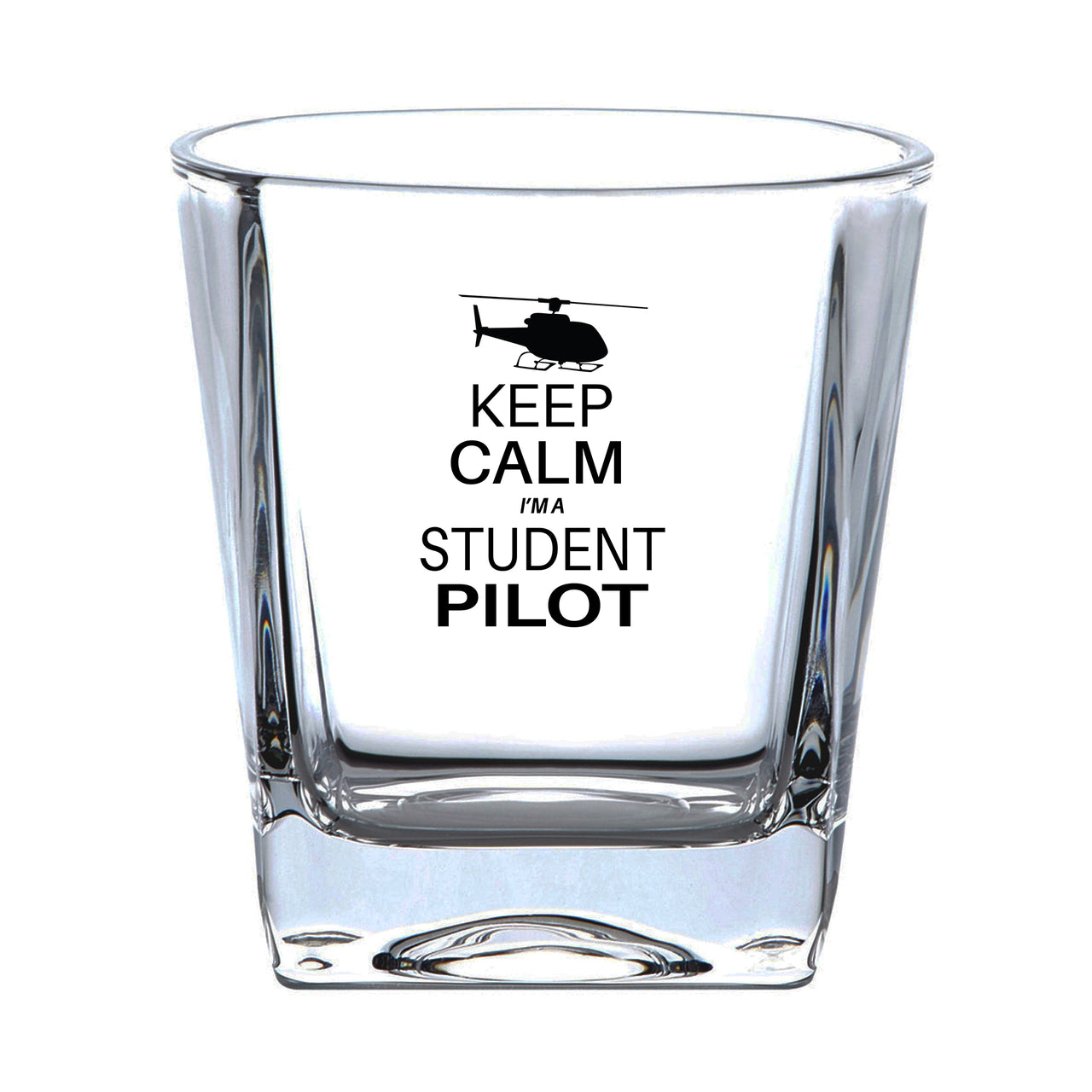 Student Pilot (Helicopter) Designed Whiskey Glass