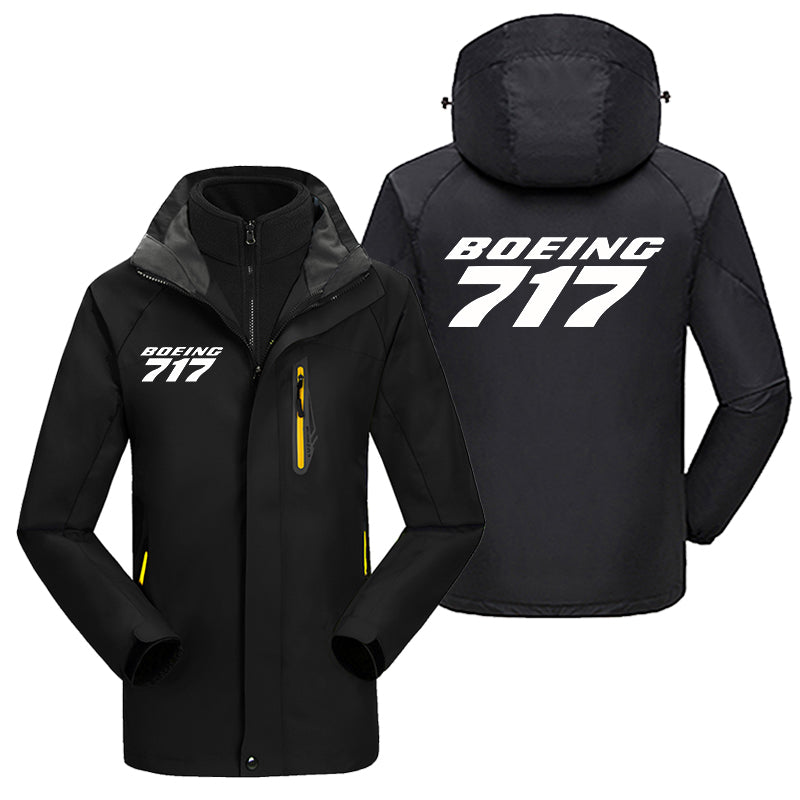 Boeing 717 & Text Designed Thick Skiing Jackets