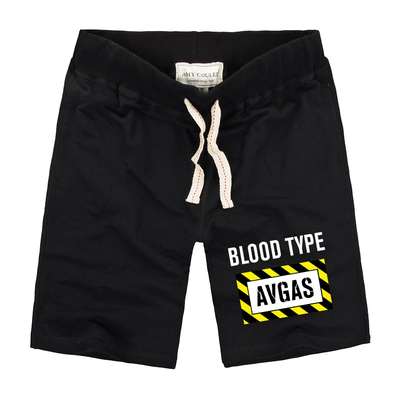 Blood Type AVGAS Designed Cotton Shorts
