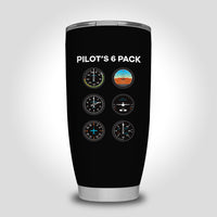 Thumbnail for Pilot's 6 Pack Designed Tumbler Travel Mugs