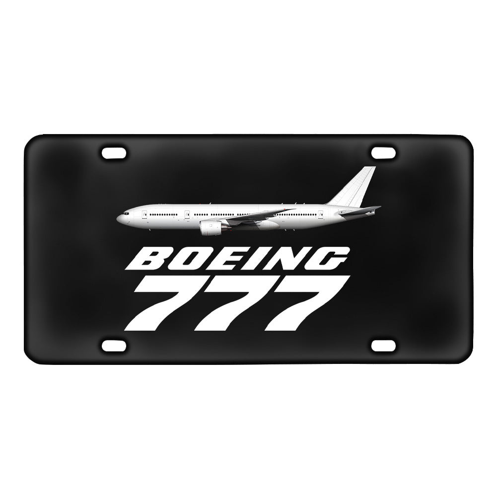 The Boeing 777 Designed Metal (License) Plates