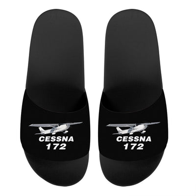 The Cessna 172 aviation design on durable rubber sole with cushion sport slippers.
