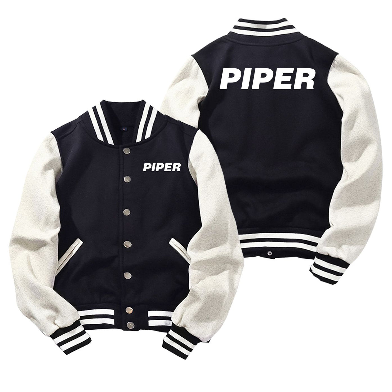 Piper & Text Designed Baseball Style Jackets