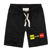 Thumbnail for Eat Sleep Fly (Colourful) Designed Cotton Shorts