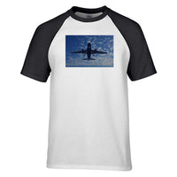 Thumbnail for Airplane From Below Designed Raglan T-Shirts