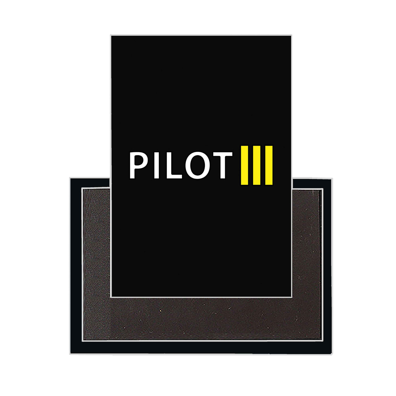 Pilot & Stripes (3 Lines) Designed Magnets