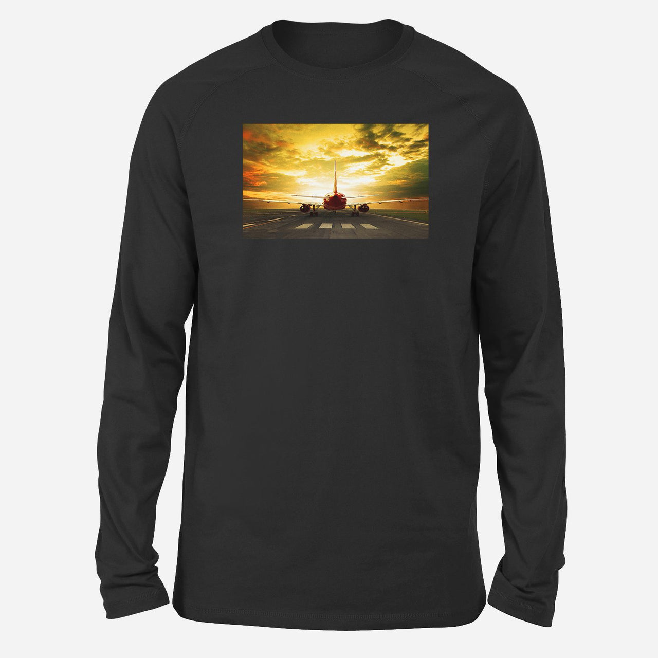 Ready for Departure Passanger Jet Designed Long-Sleeve T-Shirts