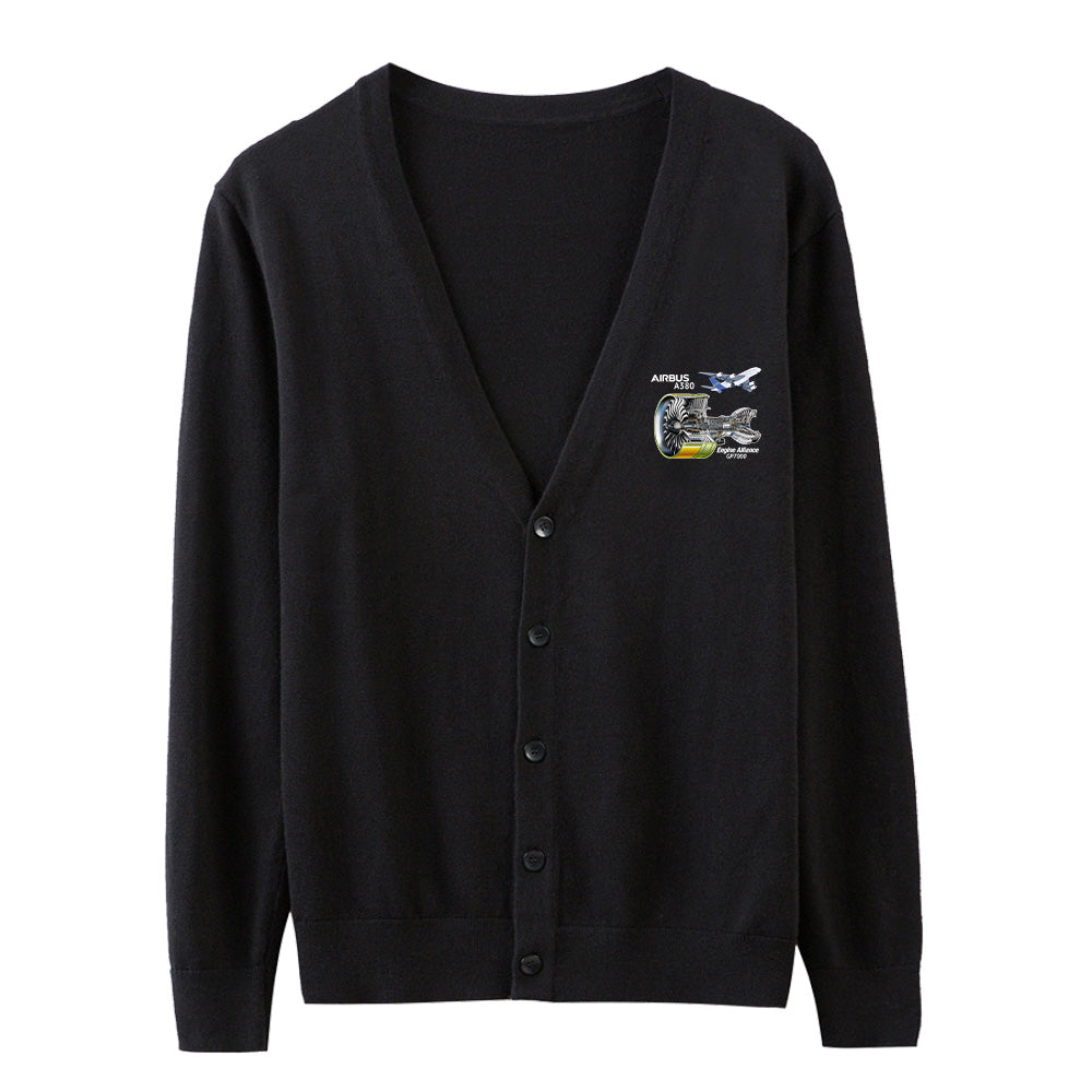 Airbus A380 & GP7000 Engine Designed Cardigan Sweaters
