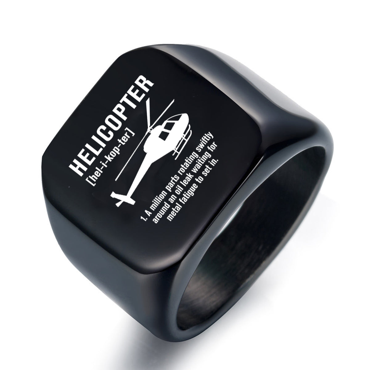 Helicopter [Noun] Designed Men Rings