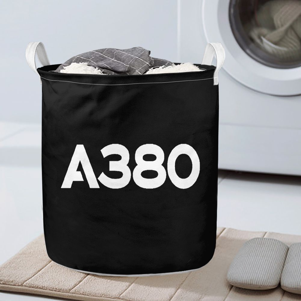 A380 Flat Text Designed Laundry Baskets
