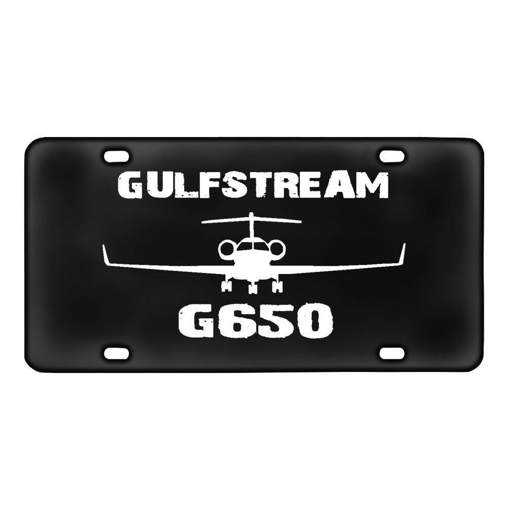 Gulfstream G650 & Plane Designed Metal (License) Plates