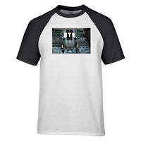 Thumbnail for Airbus A320 Cockpit Designed Raglan T-Shirts