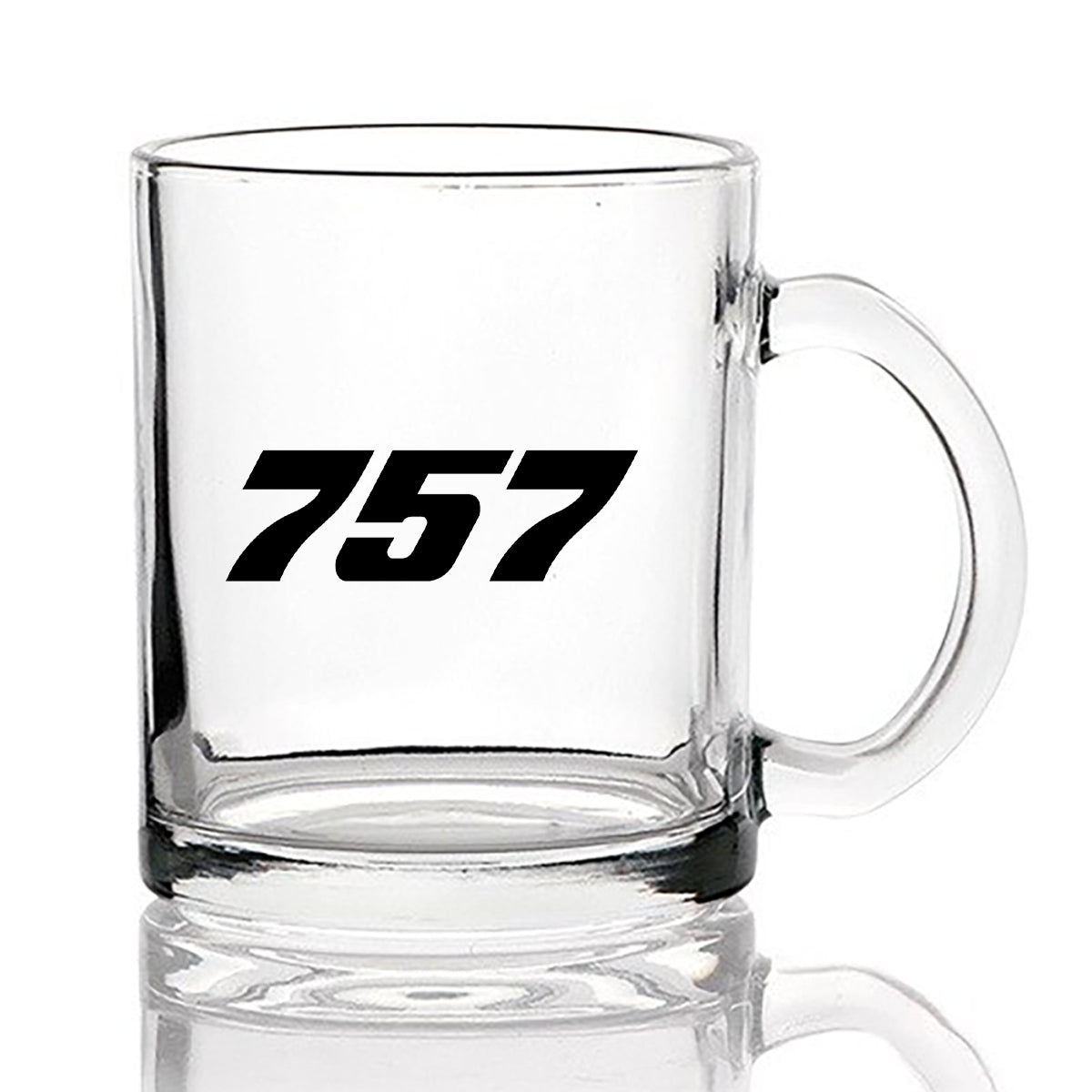 757 Flat Text Designed Coffee & Tea Glasses