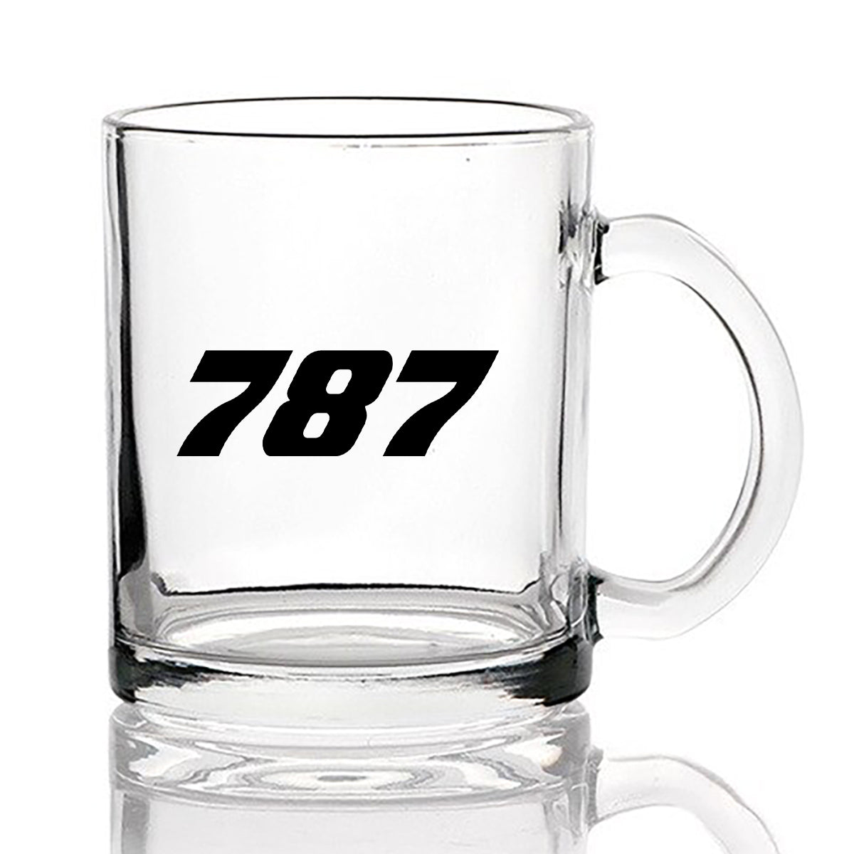 787 Flat Text Designed Coffee & Tea Glasses