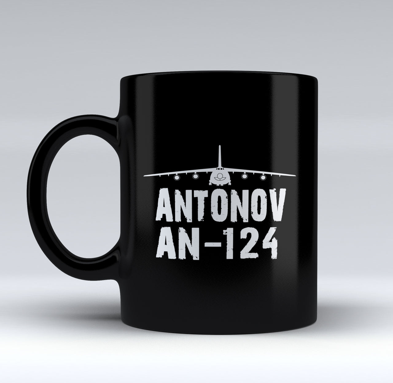 Antonov AN-124 & Plane Designed Black Mugs