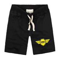 Thumbnail for Born To Fly & Badge Designed Cotton Shorts