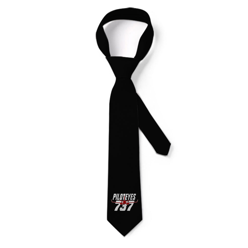 Amazing Piloteyes737 aviation design on premium silk blend tie.