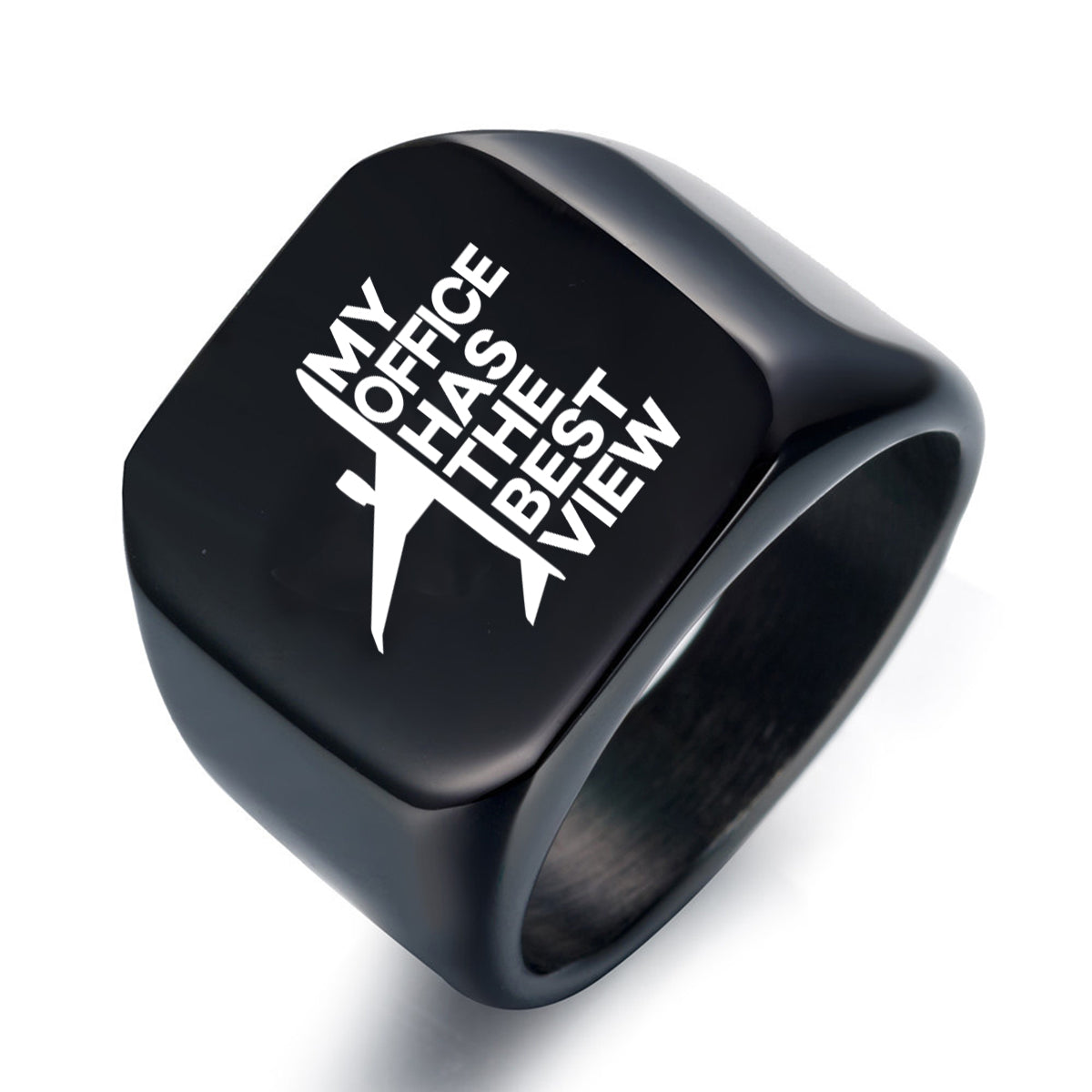 My Office Has The Best View Designed Men Rings