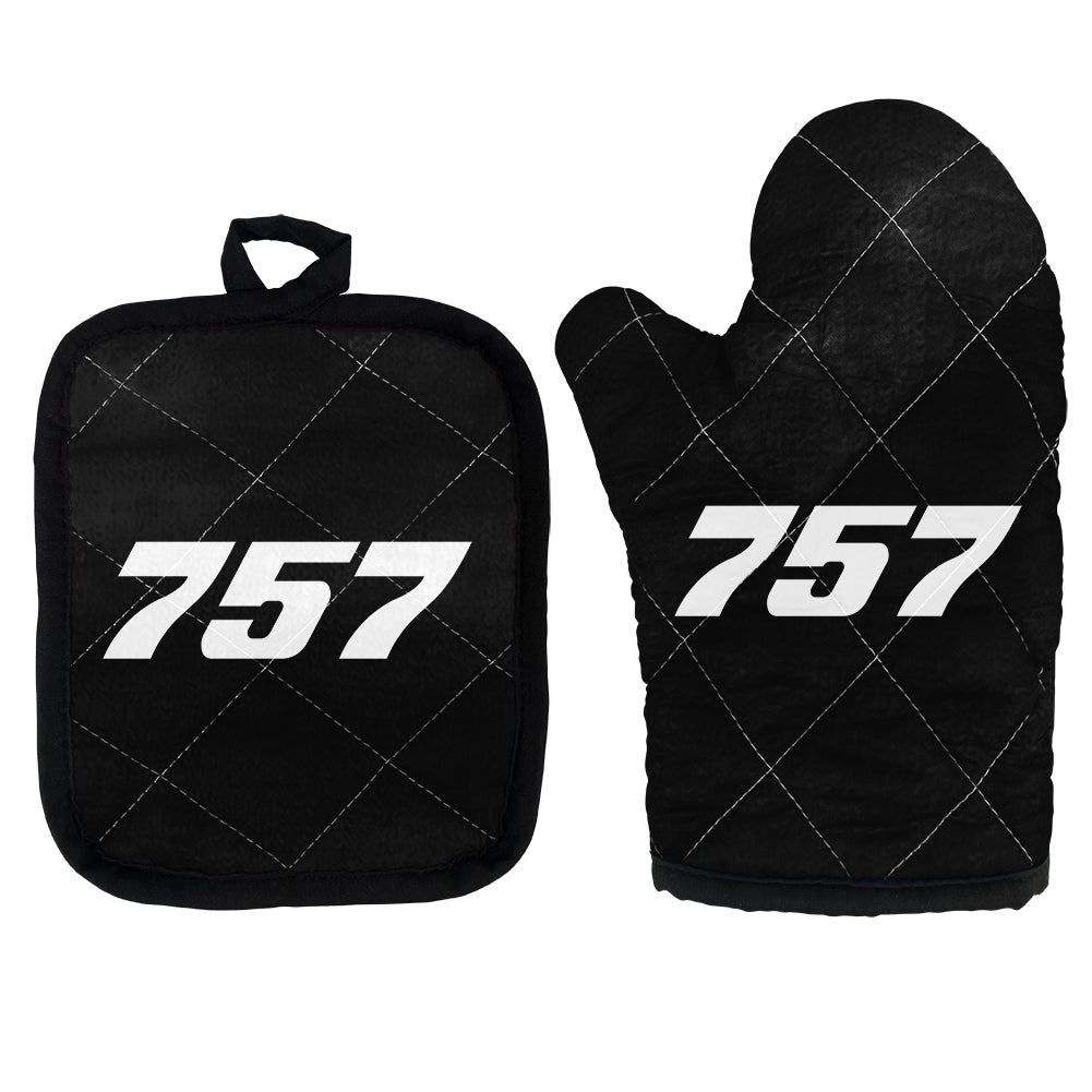 757 Flat Text Designed Kitchen Glove & Holder