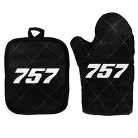Thumbnail for 757 Flat Text Designed Kitchen Glove & Holder