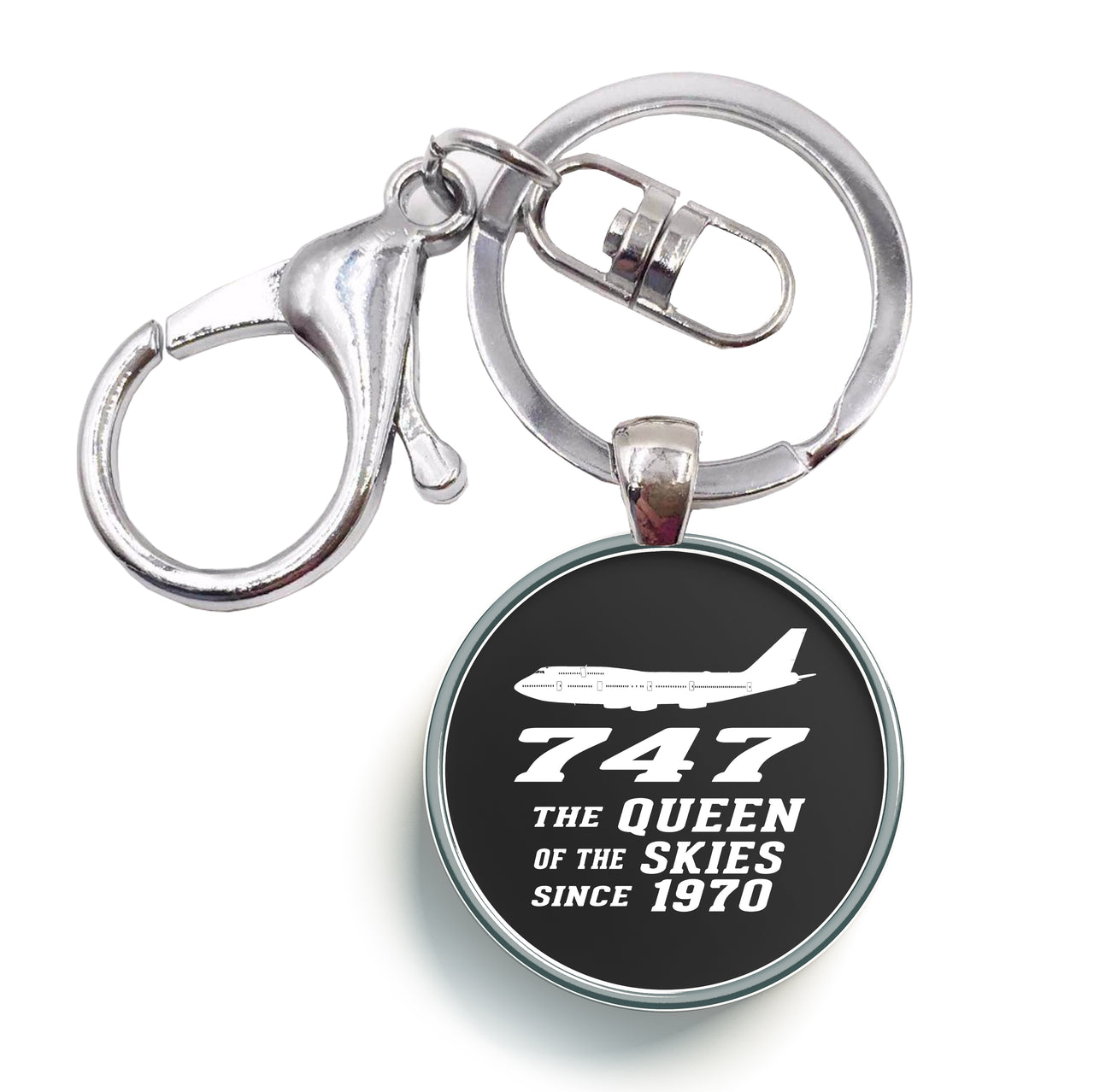 Boeing 747 - Queen of the Skies (2) Designed Circle Key Chains