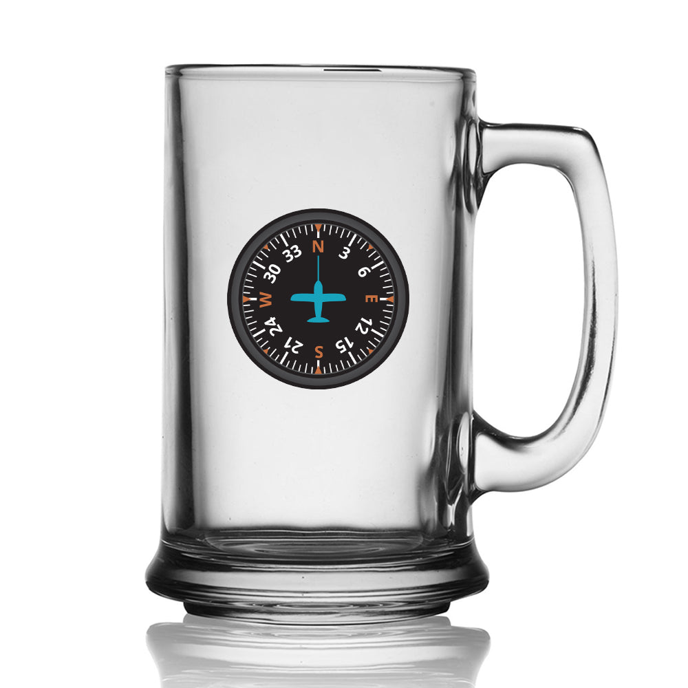 Heading Designed Beer Glass with Holder