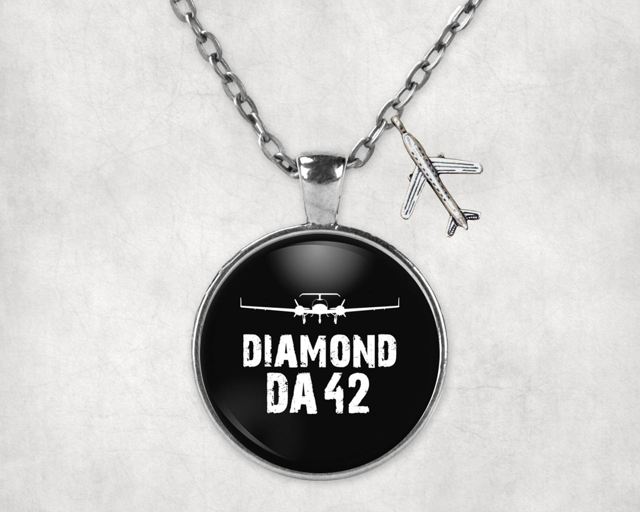 Diamond DA42 & Plane Designed Necklaces