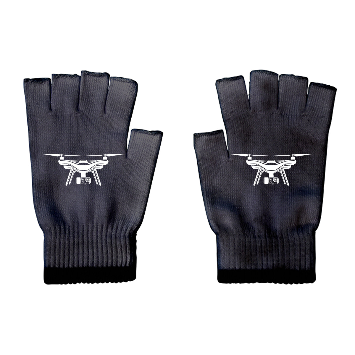 Drone Silhouette Designed Cut Gloves