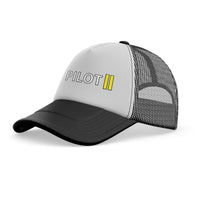 Thumbnail for Pilot & Stripes (2 Lines) Designed Trucker Caps & Hats