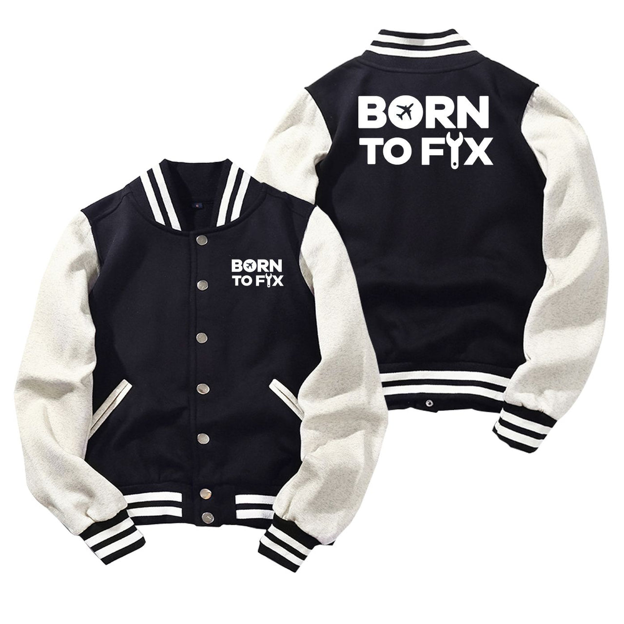 Born To Fix Airplanes Designed Baseball Style Jackets