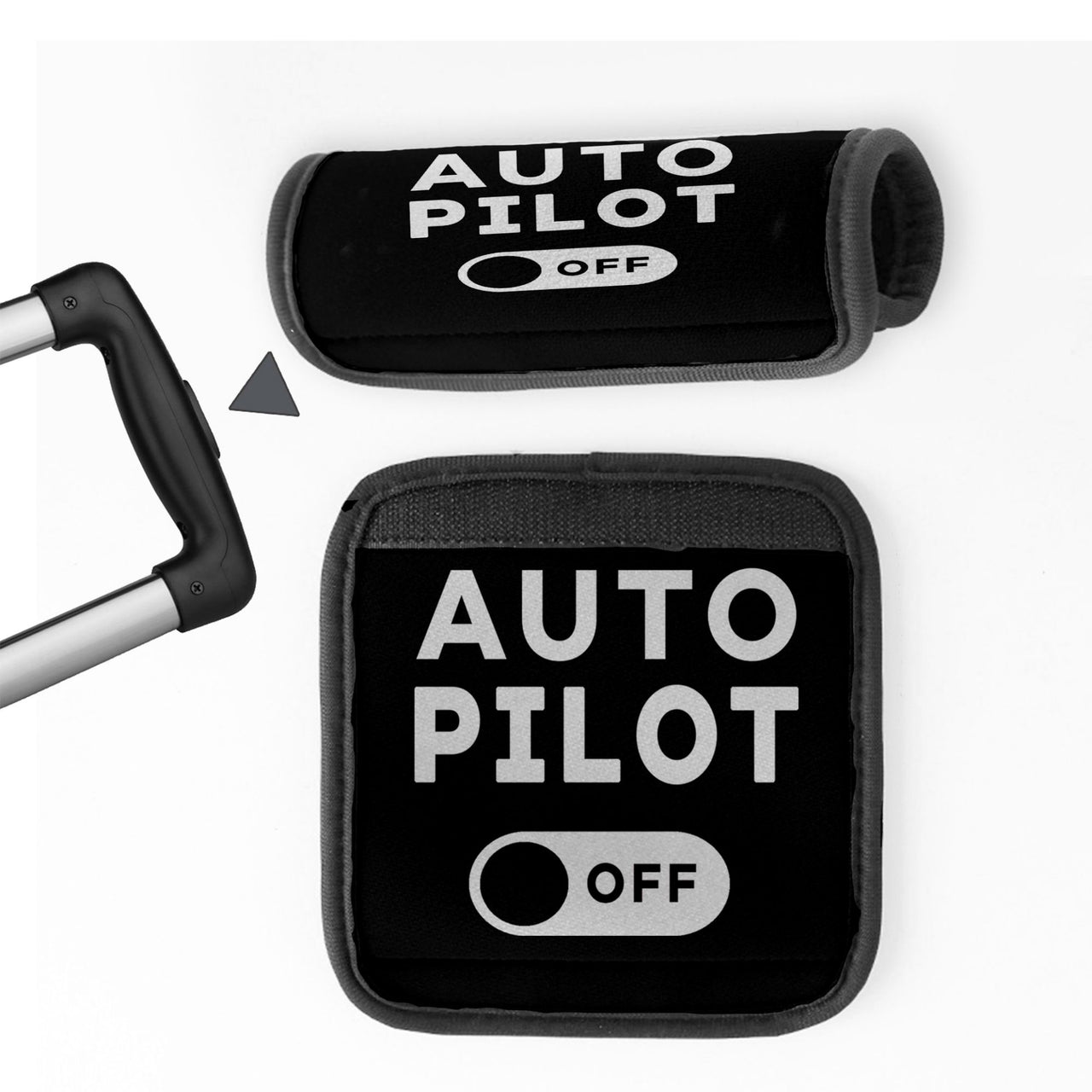 Auto Pilot Off Designed Neoprene Luggage Handle Covers