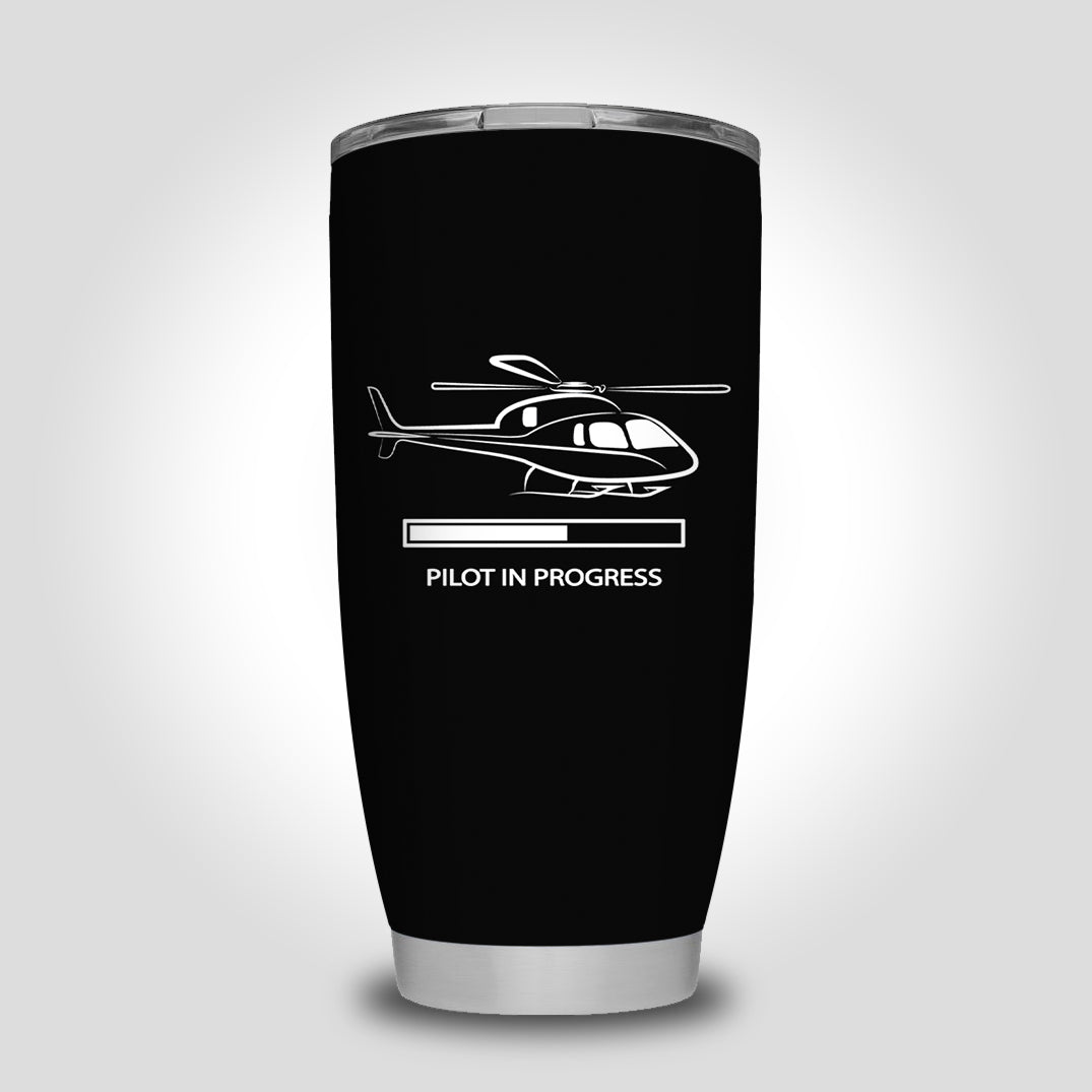 Pilot In Progress (Helicopter) Designed Tumbler Travel Mugs