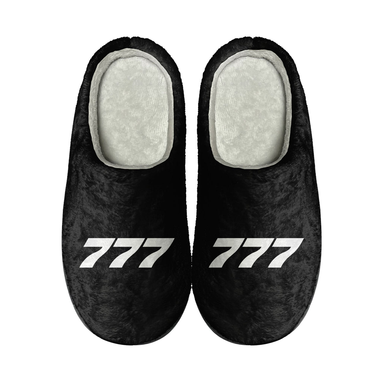 777 Flat Text Designed Cotton Slippers