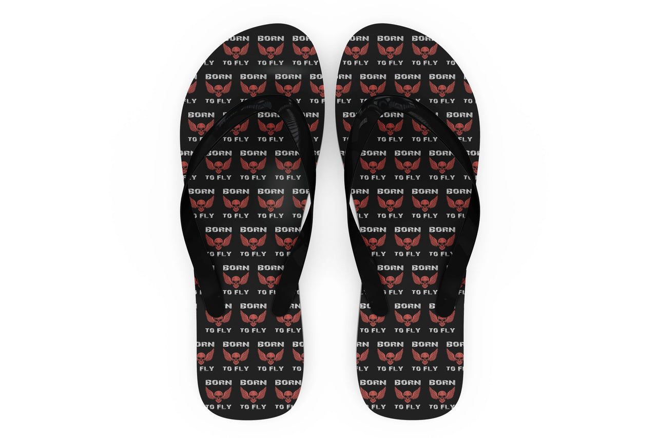 Born To Fly SKELETON Designed Slippers (Flip Flops)