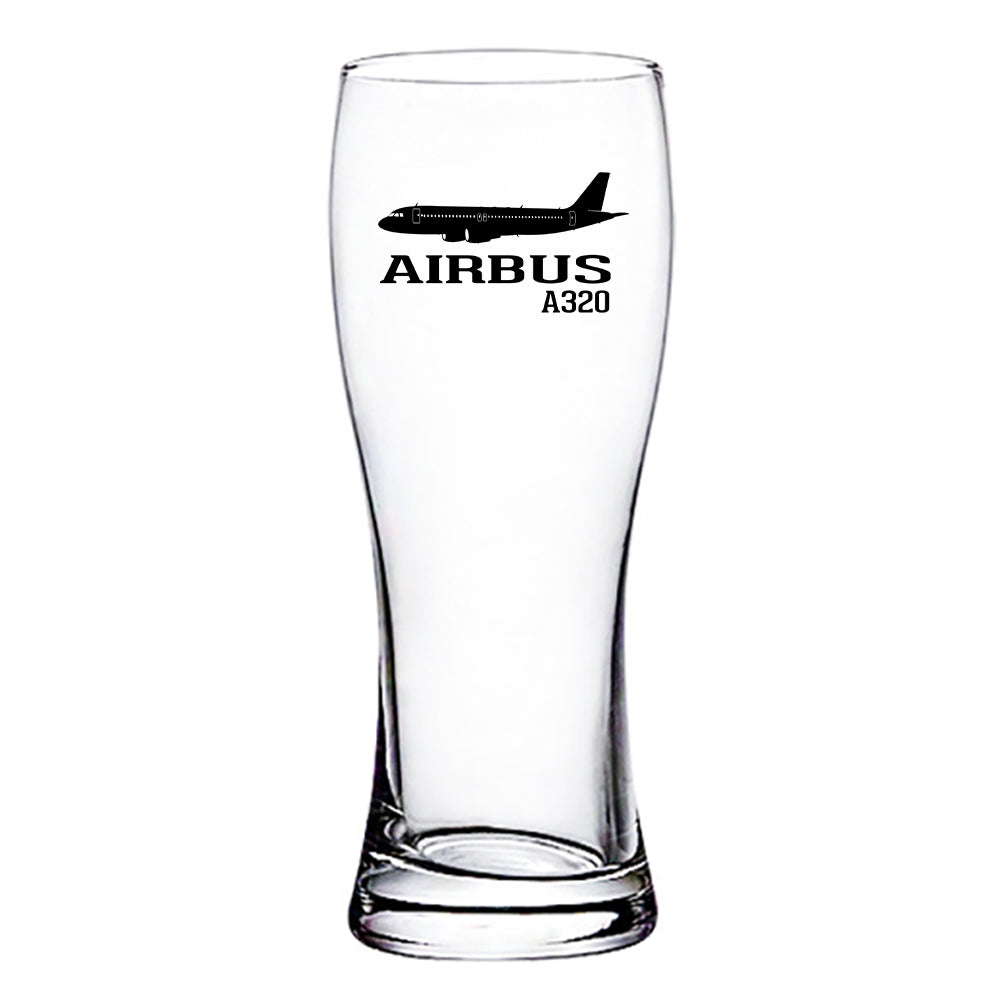 Airbus A320 Printed Designed Pilsner Beer Glasses