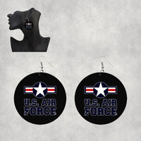 Thumbnail for US Air Force Designed Wooden Drop Earrings