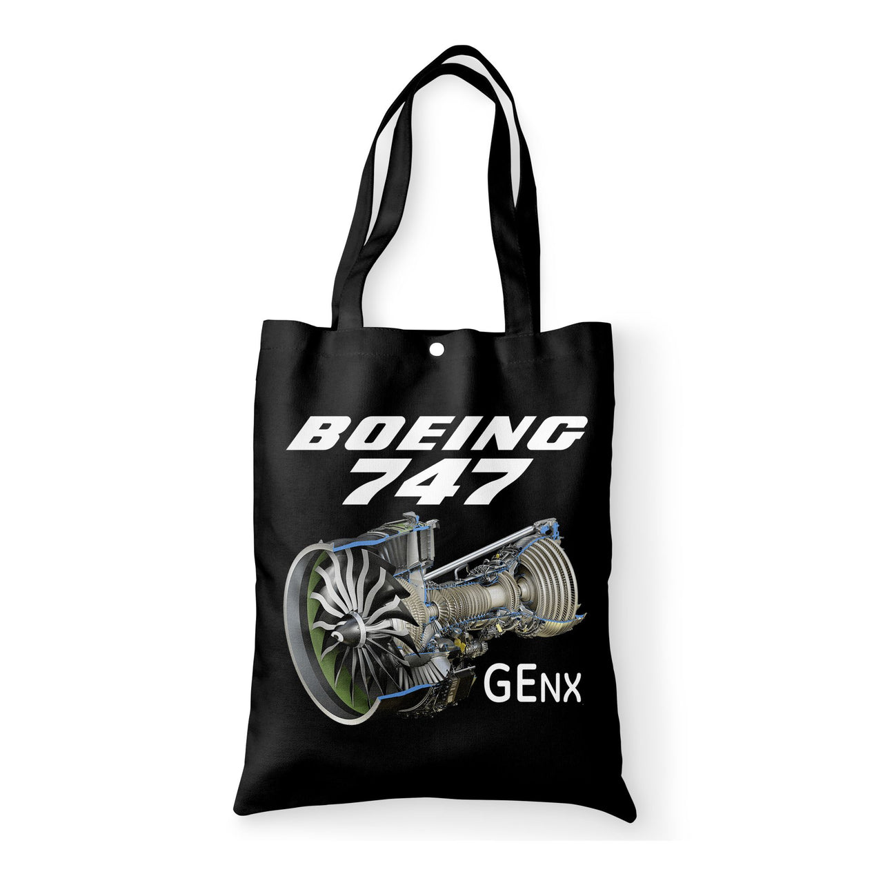 Boeing 747 & GENX Engine Designed Tote Bags