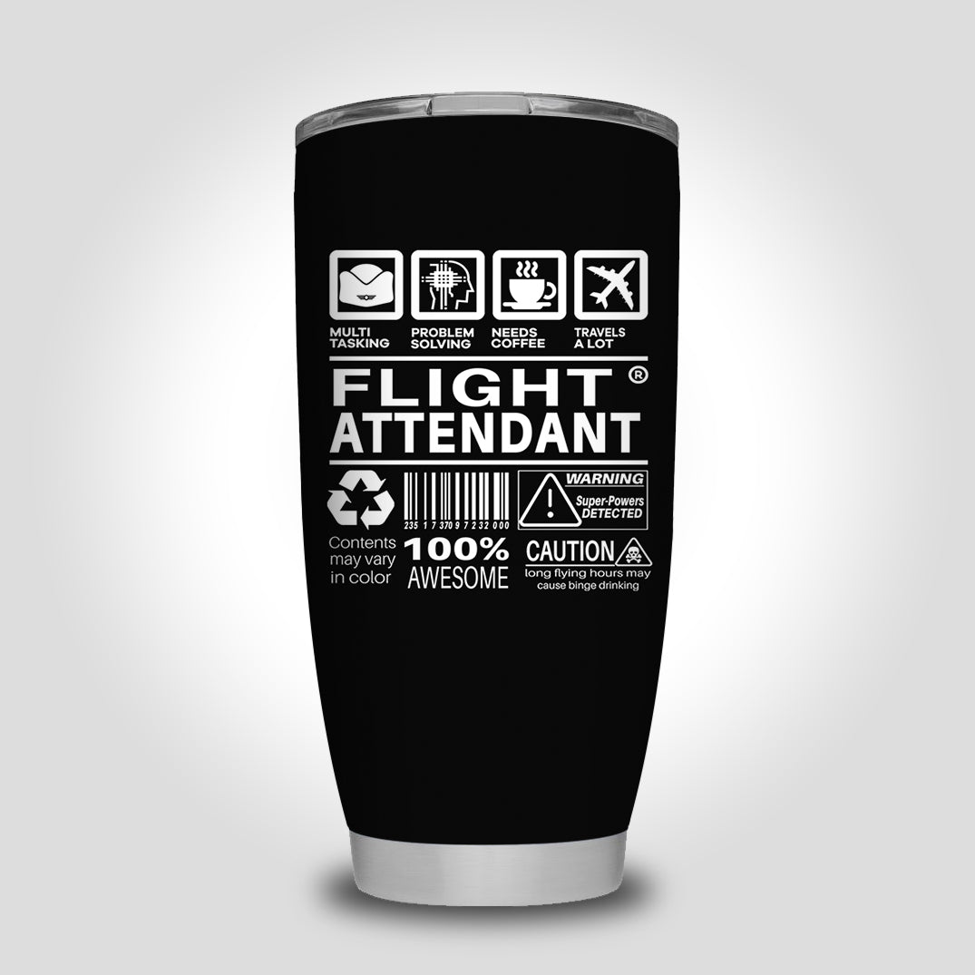 Flight Attendant Label Designed Tumbler Travel Mugs