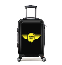 Thumbnail for Born To Fly & Badge Designed Cabin Size Luggages