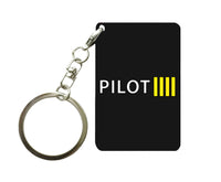 Thumbnail for Pilot & Stripes (4 Lines) Designed Key Chains