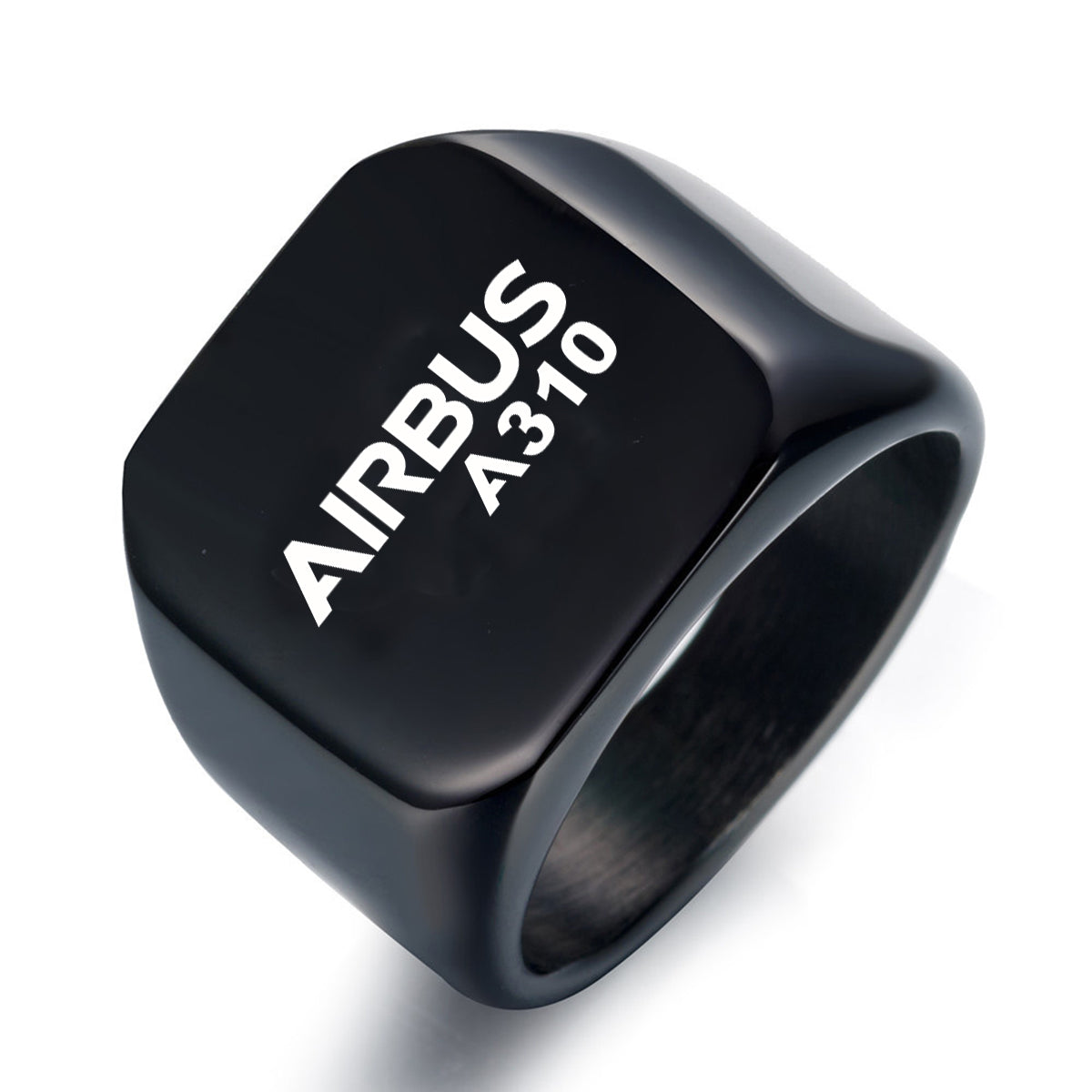 Airbus A310 & Text Designed Men Rings