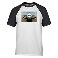 Thumbnail for Face to Face with an Huge Airbus Designed Raglan T-Shirts