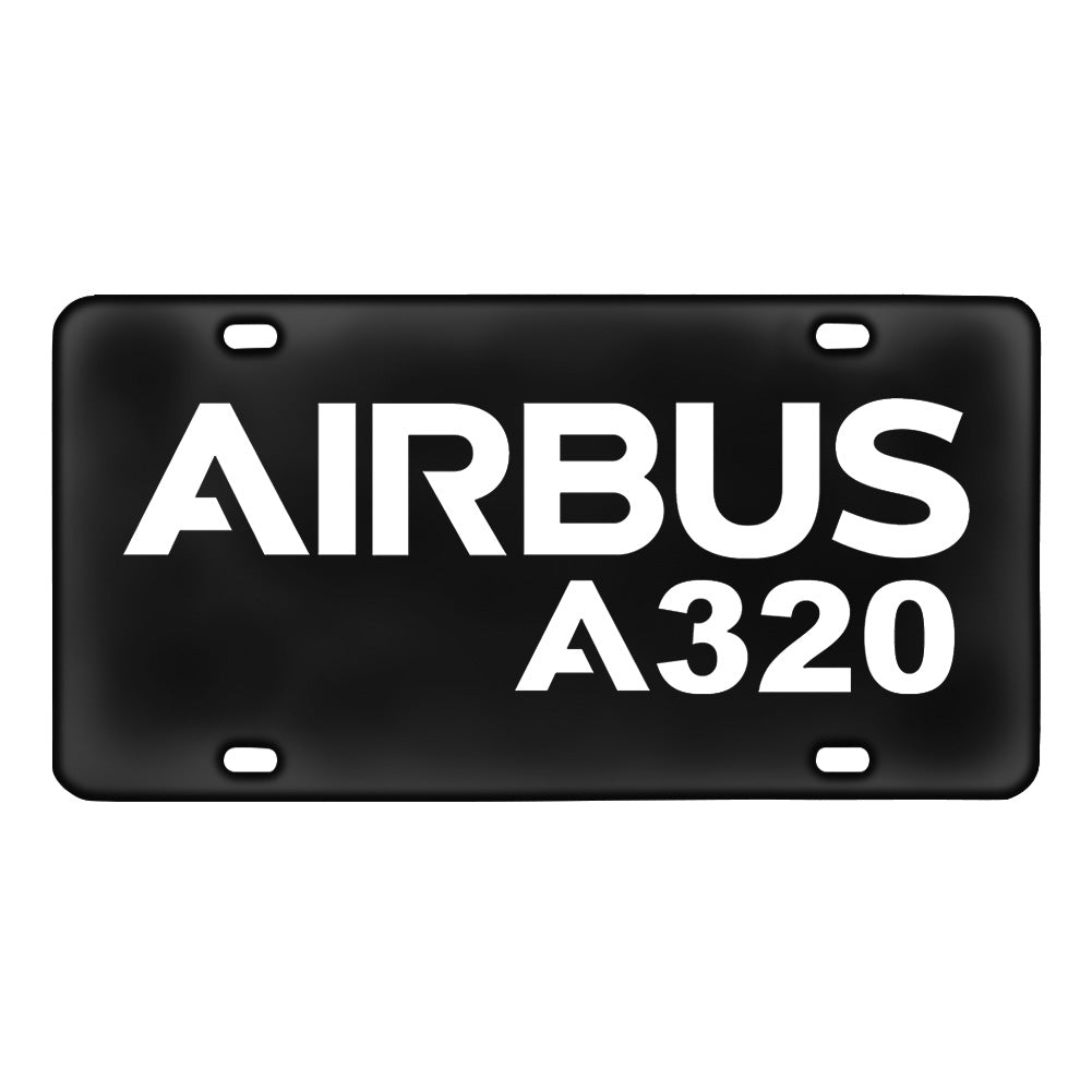 Airbus A320 & Text Designed Metal (License) Plates