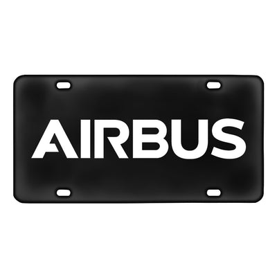 Airbus & Text Metal (License) Plates aviation design on durable metal alloy with printed finish metal license plate.